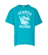 Wild Donkey Crewneck Graphic Print T-shirt In Blue