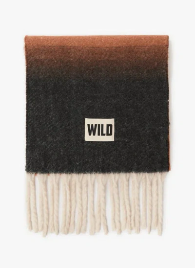 Wild Echarpe Finition Frangée In Brown