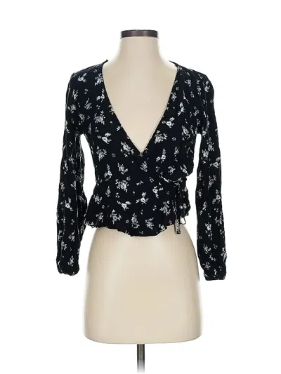 Pre-owned Wild Fable 3/4 Sleeve Blouse In Black
