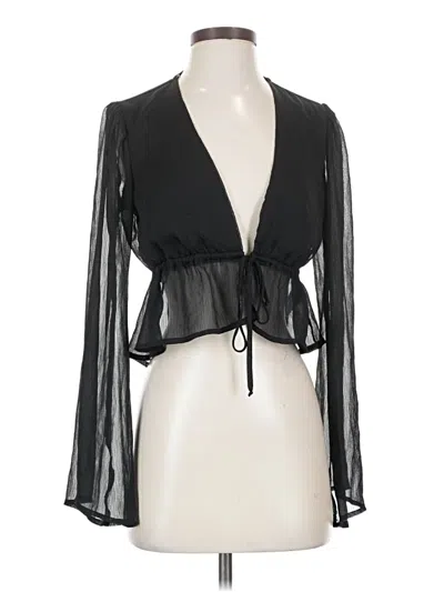 Pre-owned Wild Fable 3/4 Sleeve Blouse In Black