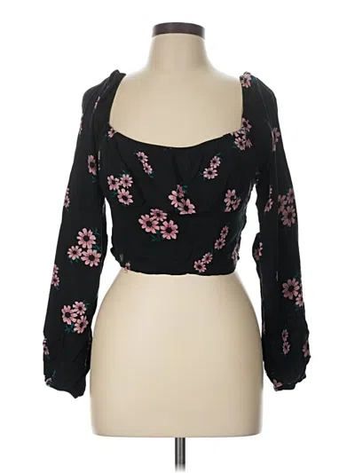 Pre-owned Wild Fable 3/4 Sleeve Blouse In Black