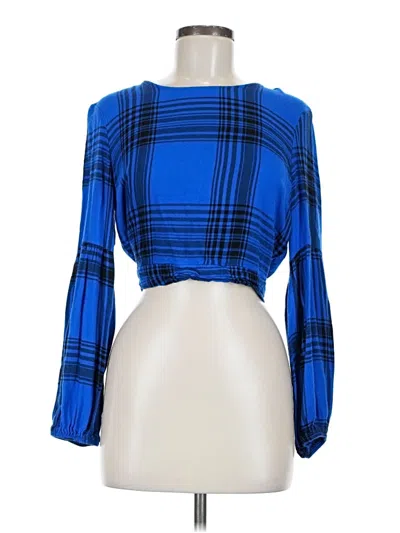 Pre-owned Wild Fable 3/4 Sleeve Blouse In Blue