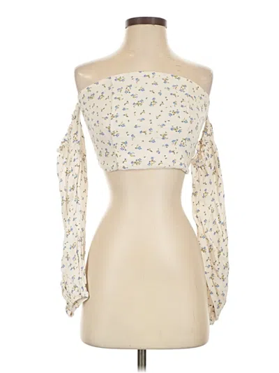 Pre-owned Wild Fable 3/4 Sleeve Blouse In Ivory
