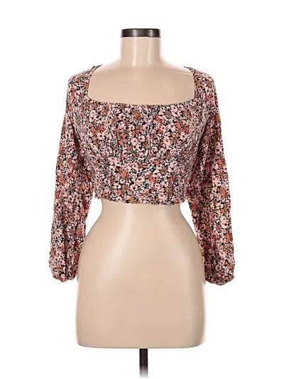 Pre-owned Wild Fable 3/4 Sleeve Blouse In Orange