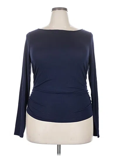 Pre-owned Wild Fable 3/4 Sleeve T-shirt In Blue