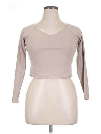 Pre-owned Wild Fable 3/4 Sleeve T-shirt In Brown