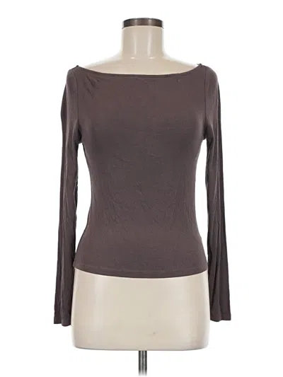 Pre-owned Wild Fable 3/4 Sleeve T-shirt In Brown
