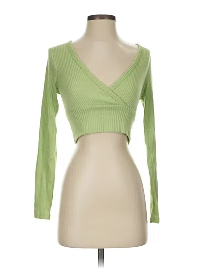 Pre-owned Wild Fable 3/4 Sleeve T-shirt In Green