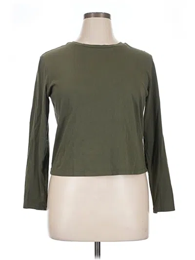 Pre-owned Wild Fable 3/4 Sleeve T-shirt In Green