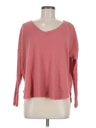 Pre-owned Wild Fable 3/4 Sleeve T-shirt In Pink