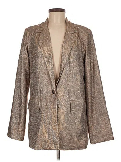 Pre-owned Wild Fable Blazer Jacket In Gold