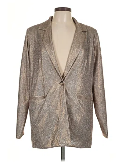 Pre-owned Wild Fable Blazer Jacket In Gold