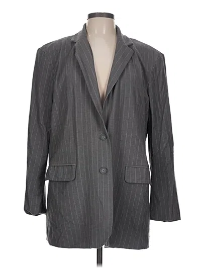 Pre-owned Wild Fable Blazer Jacket In Gray