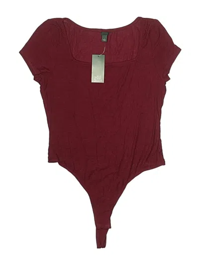 Pre-owned Wild Fable Bodysuit In Burgundy