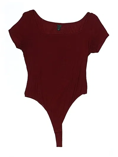 Pre-owned Wild Fable Bodysuit In Burgundy
