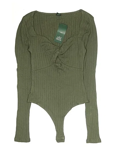 Wild Fable Bodysuit In Green