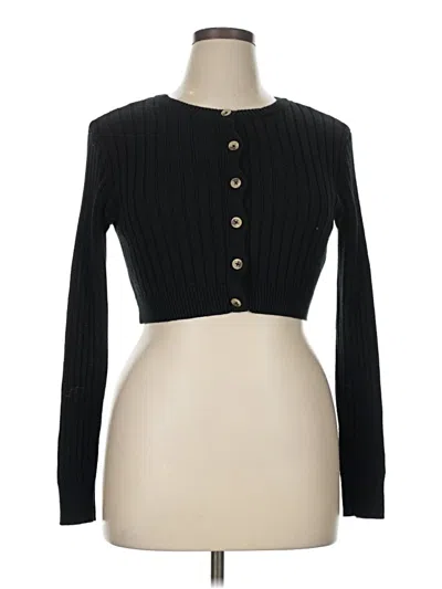 Pre-owned Wild Fable Cardigan Sweater In Black