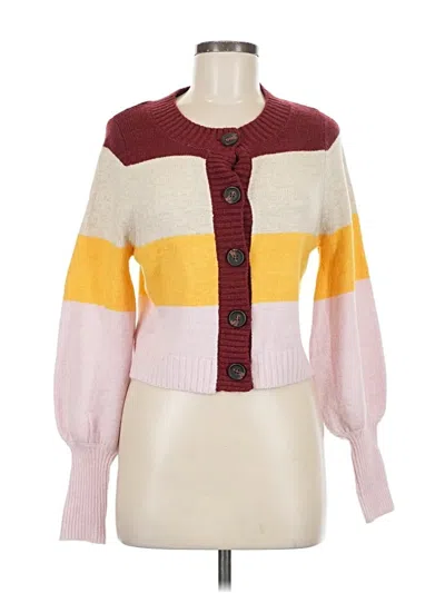 Pre-owned Wild Fable Cardigan Sweater In Burgundy