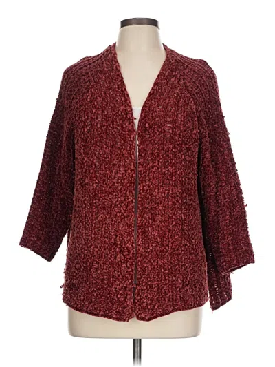 Pre-owned Wild Fable Cardigan Sweater In Burgundy