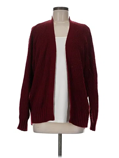 Pre-owned Wild Fable Cardigan Sweater In Burgundy