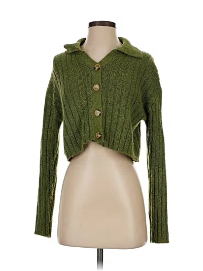 Pre-owned Wild Fable Cardigan Sweater In Green