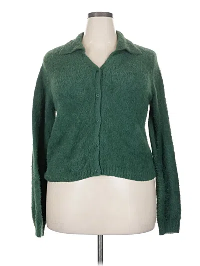 Pre-owned Wild Fable Cardigan Sweater In Green