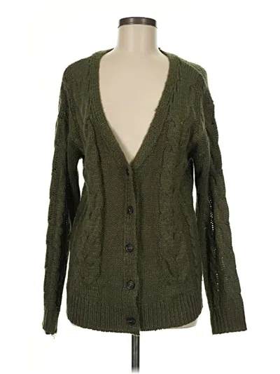 Pre-owned Wild Fable Cardigan Sweater In Green