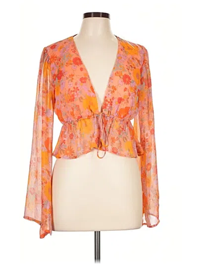 Pre-owned Wild Fable Cardigan Sweater In Orange