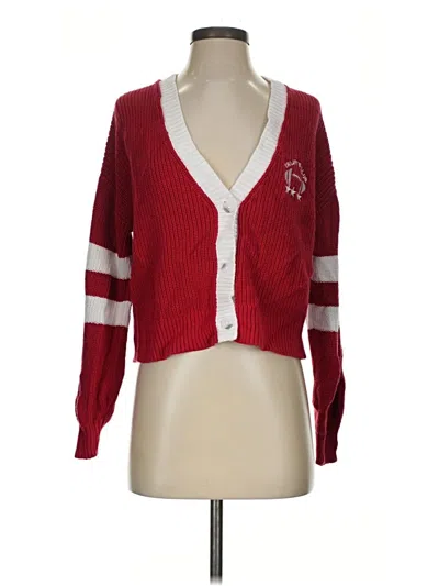 Pre-owned Wild Fable Cardigan Sweater In Red