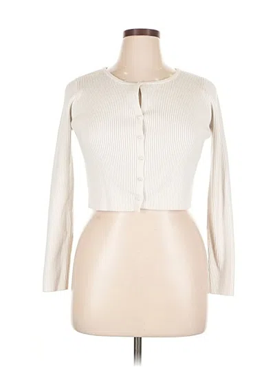 Pre-owned Wild Fable Cardigan Sweater In White