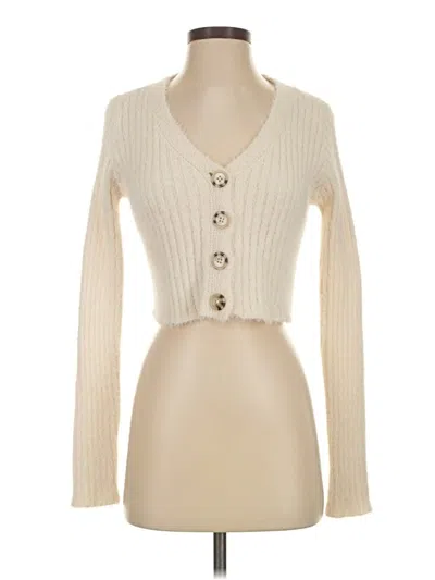 Pre-owned Wild Fable Cardigan Sweater In White