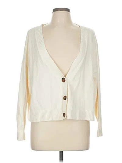 Pre-owned Wild Fable Cardigan Sweater In White