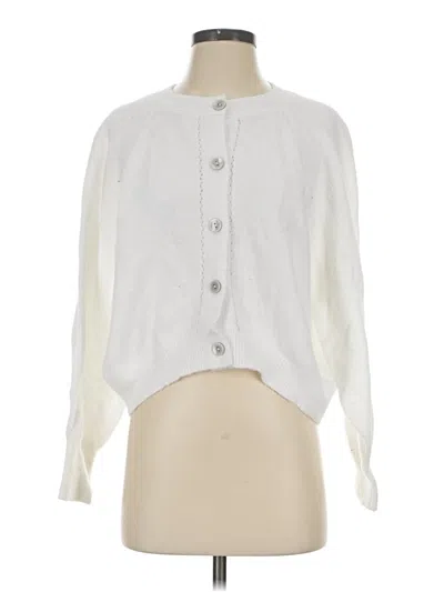 Pre-owned Wild Fable Cardigan Sweater In White