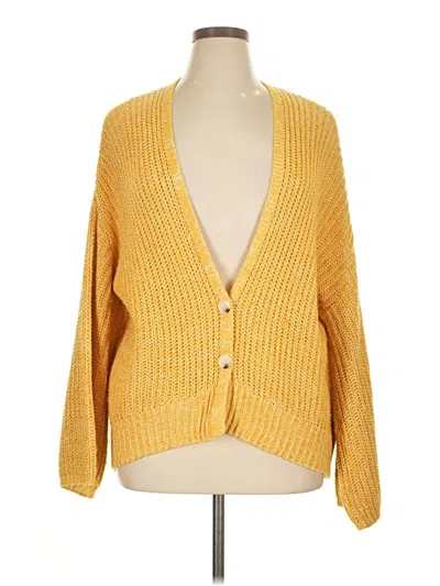 Pre-owned Wild Fable Cardigan Sweater In Yellow