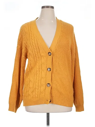 Pre-owned Wild Fable Cardigan Sweater In Yellow