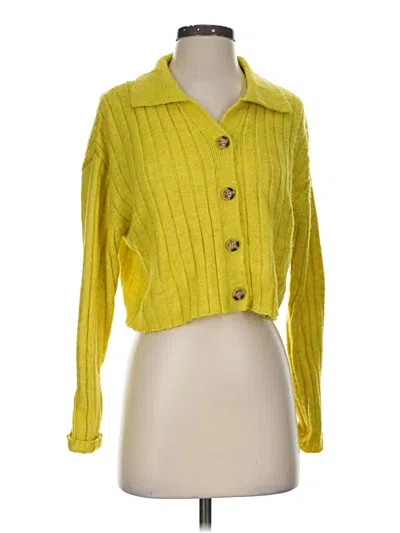 Pre-owned Wild Fable Cardigan Sweater In Yellow
