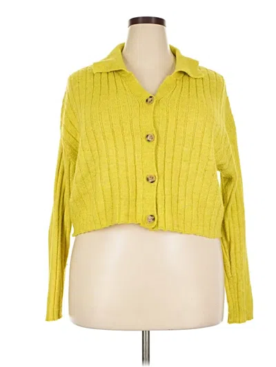 Pre-owned Wild Fable Cardigan Sweater In Yellow