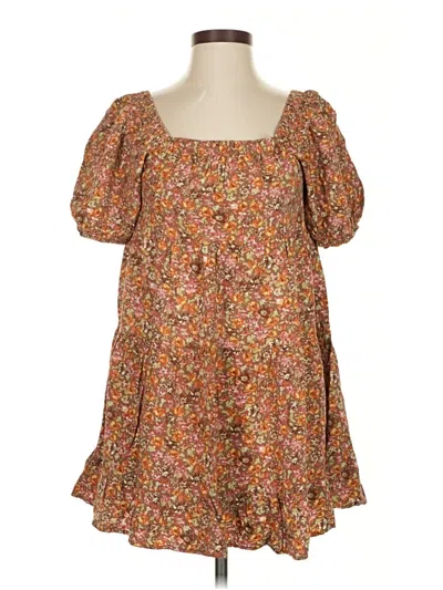 Pre-owned Wild Fable Casual Dress In Brown