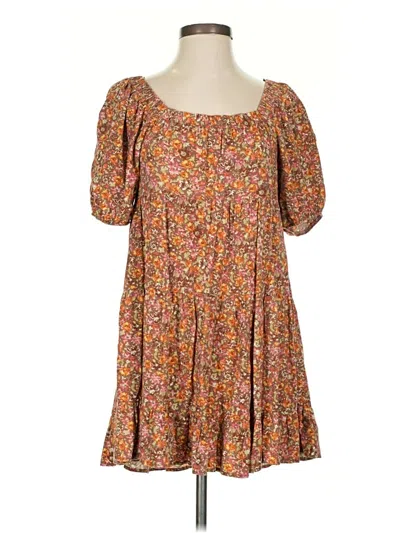 Pre-owned Wild Fable Casual Dress In Brown