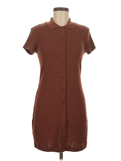 Pre-owned Wild Fable Casual Dress In Brown