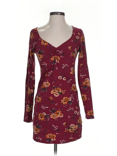 Pre-owned Wild Fable Casual Dress In Burgundy