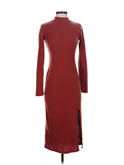 Pre-owned Wild Fable Casual Dress In Burgundy
