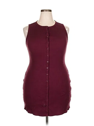 Pre-owned Wild Fable Casual Dress In Burgundy
