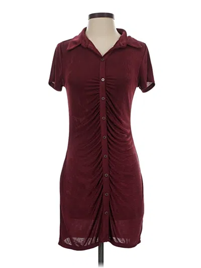 Pre-owned Wild Fable Casual Dress In Burgundy