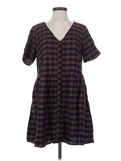 Pre-owned Wild Fable Casual Dress In Burgundy