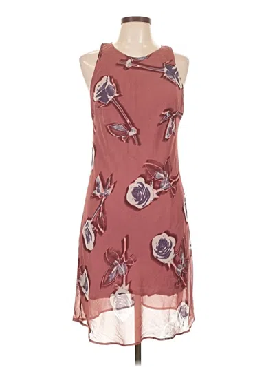 Pre-owned Wild Fable Casual Dress In Burgundy