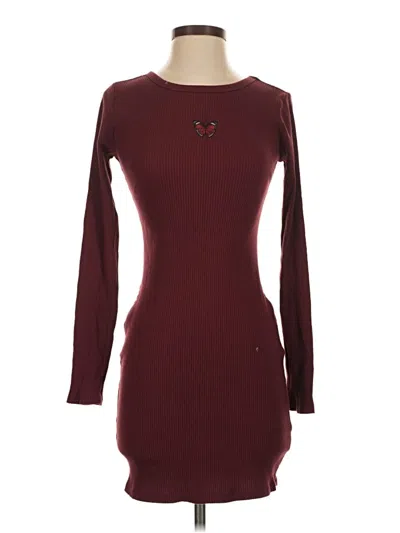 Pre-owned Wild Fable Casual Dress In Burgundy
