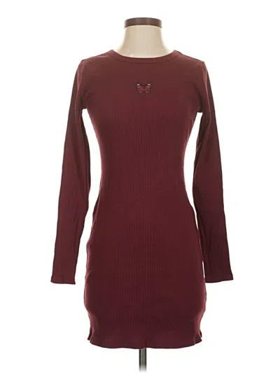 Pre-owned Wild Fable Casual Dress In Burgundy