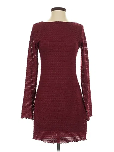 Pre-owned Wild Fable Casual Dress In Burgundy