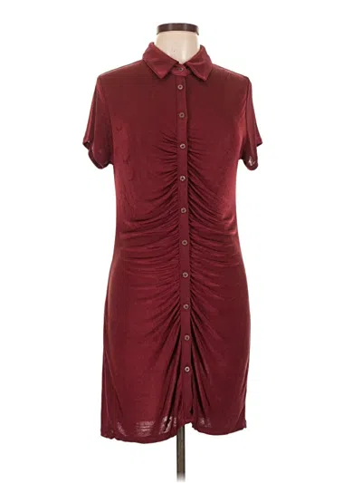 Pre-owned Wild Fable Casual Dress In Burgundy